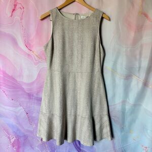 Harper Wren L Cream Tan Snake Skin Print NWT Fit & Flare Dress Preppy Coastal